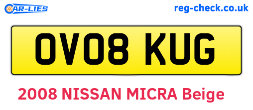 OV08KUG are the vehicle registration plates.