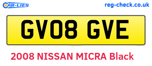 GV08GVE are the vehicle registration plates.
