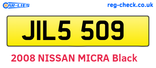 JIL5509 are the vehicle registration plates.