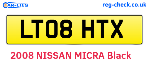 LT08HTX are the vehicle registration plates.