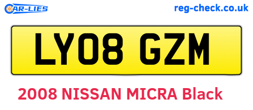 LY08GZM are the vehicle registration plates.