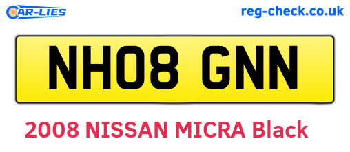 NH08GNN are the vehicle registration plates.