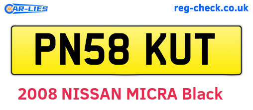 PN58KUT are the vehicle registration plates.