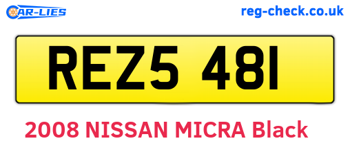 REZ5481 are the vehicle registration plates.