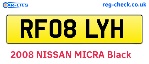 RF08LYH are the vehicle registration plates.