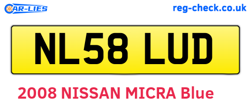 NL58LUD are the vehicle registration plates.