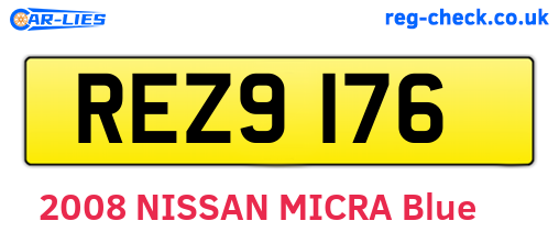 REZ9176 are the vehicle registration plates.