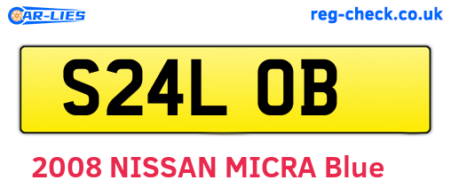 S24LOB are the vehicle registration plates.