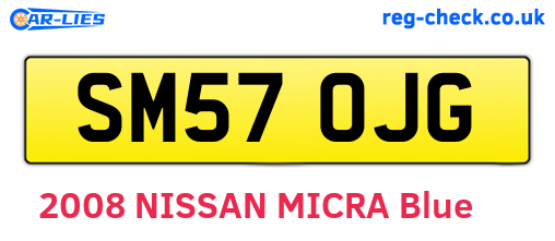 SM57OJG are the vehicle registration plates.
