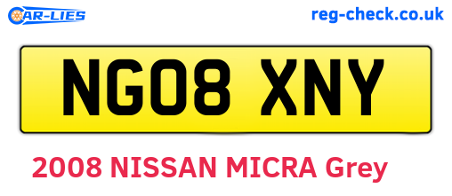 NG08XNY are the vehicle registration plates.