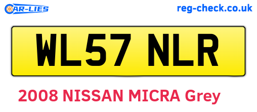 WL57NLR are the vehicle registration plates.