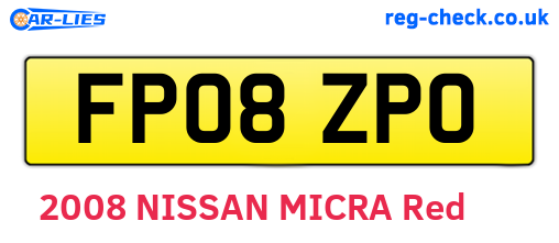 FP08ZPO are the vehicle registration plates.