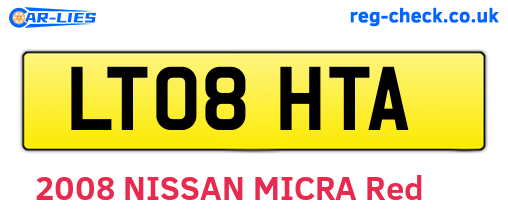 LT08HTA are the vehicle registration plates.