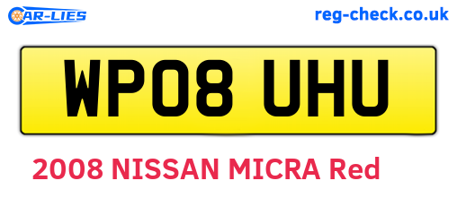 WP08UHU are the vehicle registration plates.