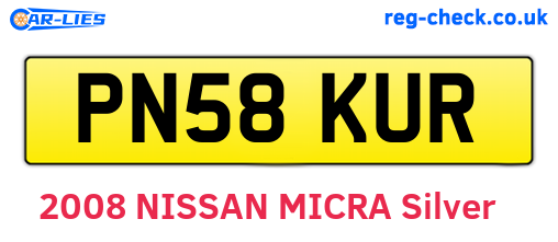 PN58KUR are the vehicle registration plates.