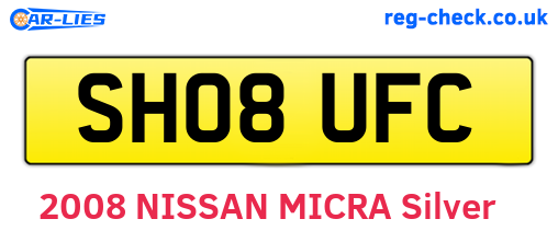 SH08UFC are the vehicle registration plates.
