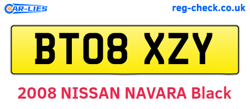 BT08XZY are the vehicle registration plates.