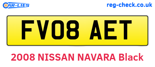 FV08AET are the vehicle registration plates.