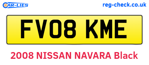 FV08KME are the vehicle registration plates.