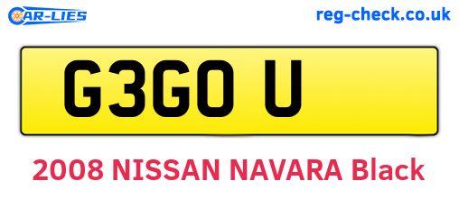 G3GOU are the vehicle registration plates.