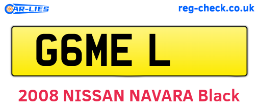G6MEL are the vehicle registration plates.