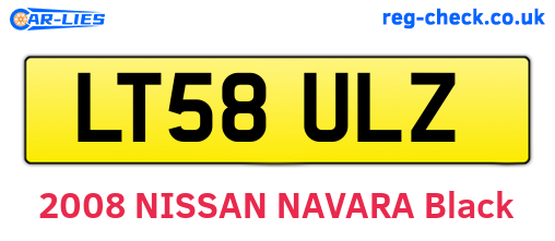 LT58ULZ are the vehicle registration plates.
