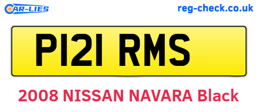 P121RMS are the vehicle registration plates.