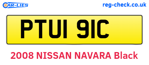 PTU191C are the vehicle registration plates.