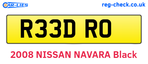 R33DRO are the vehicle registration plates.