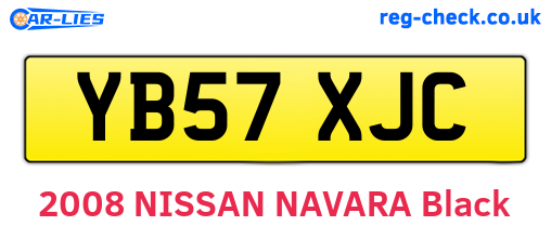 YB57XJC are the vehicle registration plates.