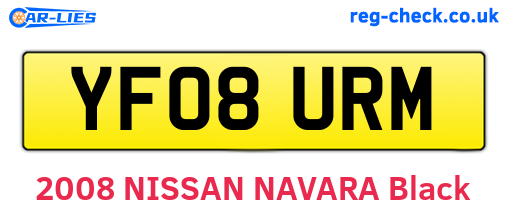 YF08URM are the vehicle registration plates.