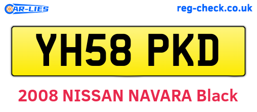 YH58PKD are the vehicle registration plates.