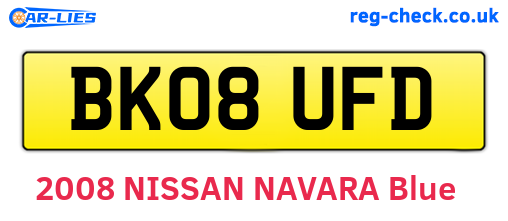 BK08UFD are the vehicle registration plates.