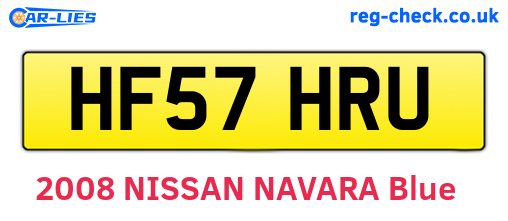 HF57HRU are the vehicle registration plates.