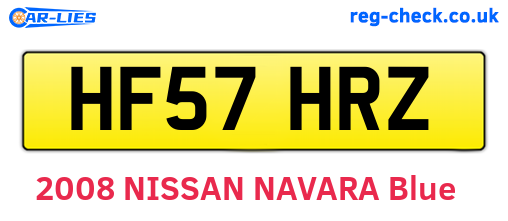 HF57HRZ are the vehicle registration plates.
