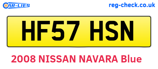 HF57HSN are the vehicle registration plates.