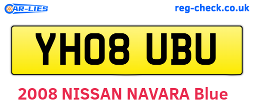 YH08UBU are the vehicle registration plates.