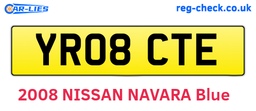 YR08CTE are the vehicle registration plates.