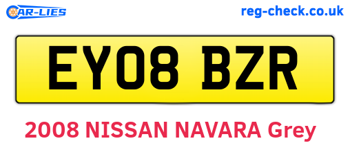 EY08BZR are the vehicle registration plates.
