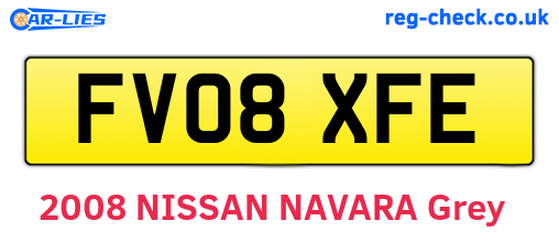 FV08XFE are the vehicle registration plates.