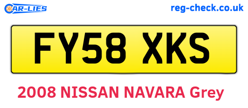 FY58XKS are the vehicle registration plates.