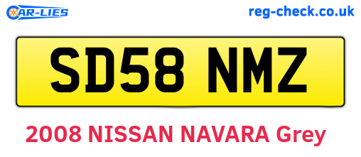 SD58NMZ are the vehicle registration plates.