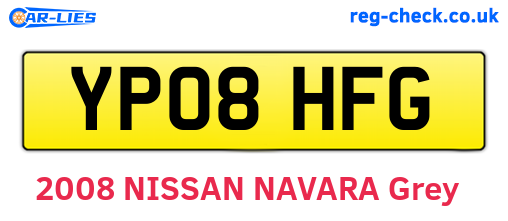 YP08HFG are the vehicle registration plates.