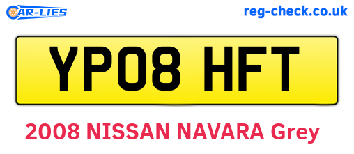 YP08HFT are the vehicle registration plates.
