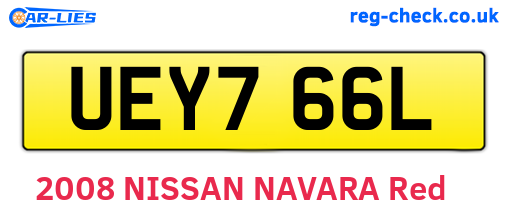 UEY766L are the vehicle registration plates.