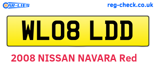 WL08LDD are the vehicle registration plates.