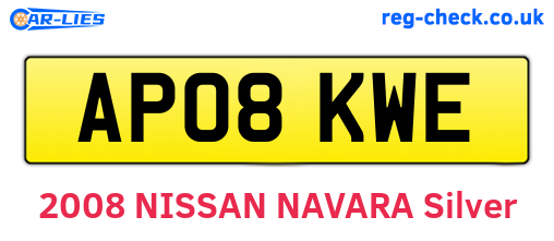 AP08KWE are the vehicle registration plates.