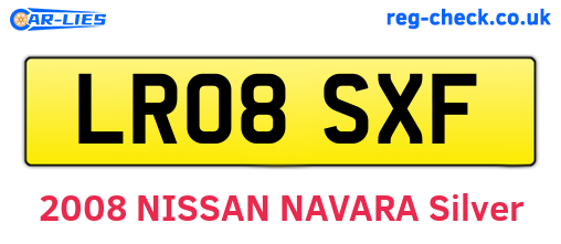 LR08SXF are the vehicle registration plates.