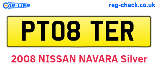PT08TER are the vehicle registration plates.