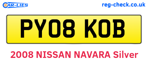 PY08KOB are the vehicle registration plates.